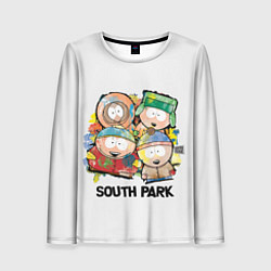 Лонгслив женский South Park - Южный парк краски, цвет: 3D-принт
