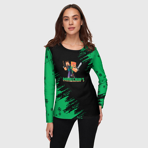 Женский лонгслив Minecraft выживание / 3D-принт – фото 3