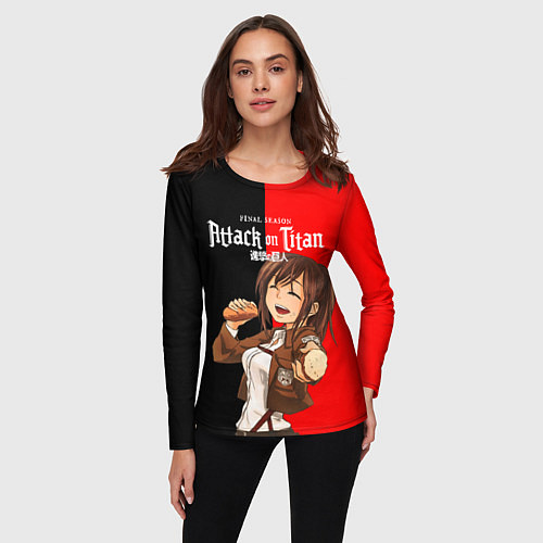 Женский лонгслив Саша Attack on Titan / 3D-принт – фото 3