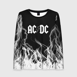 Лонгслив женский ACDC Fire, цвет: 3D-принт