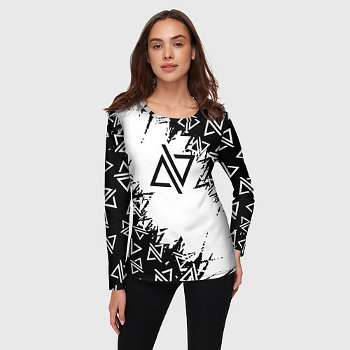 Женский лонгслив Адель певица паттерн / 3D-принт – фото 3