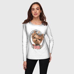 Лонгслив женский Йорк в рамке, цвет: 3D-принт — фото 2