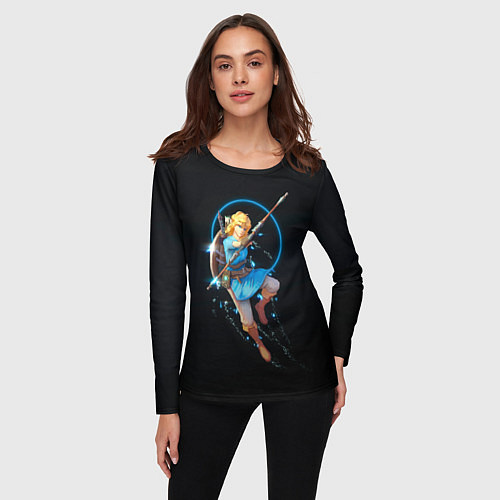 Женский лонгслив Линк на охоте / 3D-принт – фото 3