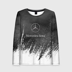 Лонгслив женский Mercedes-Benz: Облако с Брызгами, цвет: 3D-принт