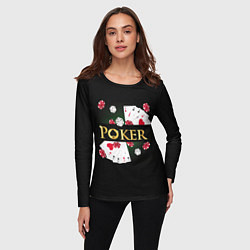 Лонгслив женский Покер POKER, цвет: 3D-принт — фото 2