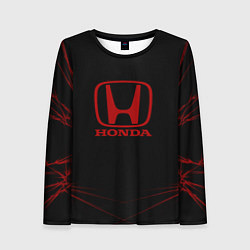 Лонгслив женский Honda - Тонкие линии, цвет: 3D-принт