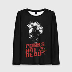 Лонгслив женский Punks Not Dead, цвет: 3D-принт