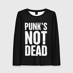 Лонгслив женский PUNKS NOT DEAD Панки Живы, цвет: 3D-принт