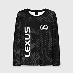 Лонгслив женский Lexus, Лексус черно серый, цвет: 3D-принт