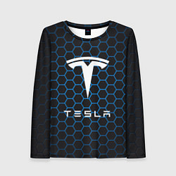Лонгслив женский Tesla Соты, цвет: 3D-принт