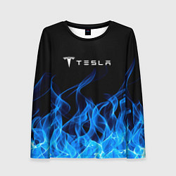 Лонгслив женский Tesla Fire, цвет: 3D-принт