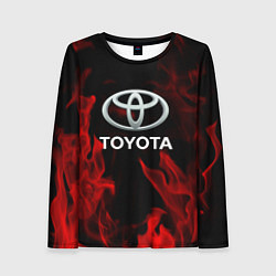 Лонгслив женский Toyota Red Fire, цвет: 3D-принт