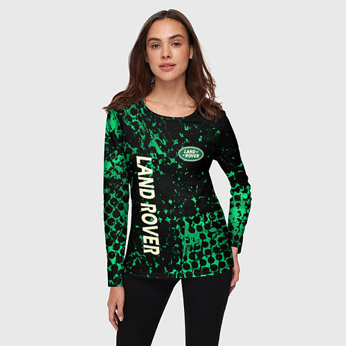 Женский лонгслив Land Rover, Ленд Ровер / 3D-принт – фото 3
