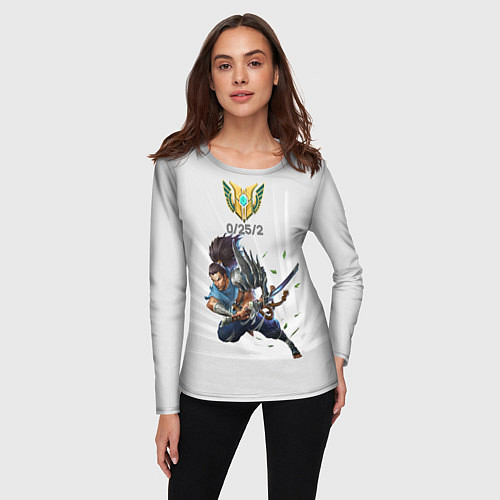 Женский лонгслив Yasuo Meme / 3D-принт – фото 3