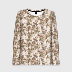 Женский лонгслив Купюры 100 рублей