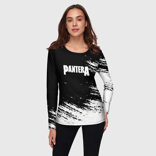 Женский лонгслив Pantera Logo / 3D-принт – фото 3