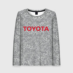 Лонгслив женский TOYOTA PATTERN LOGO Z, цвет: 3D-принт