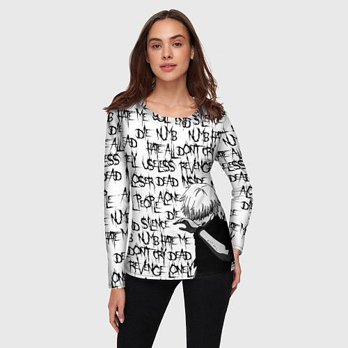 Женский лонгслив DEAD INSIDE 1000-7 / 3D-принт – фото 3