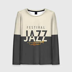 Лонгслив женский JAZZ FESTIVAL, цвет: 3D-принт