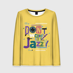 Лонгслив женский Джаз Jazz, цвет: 3D-принт