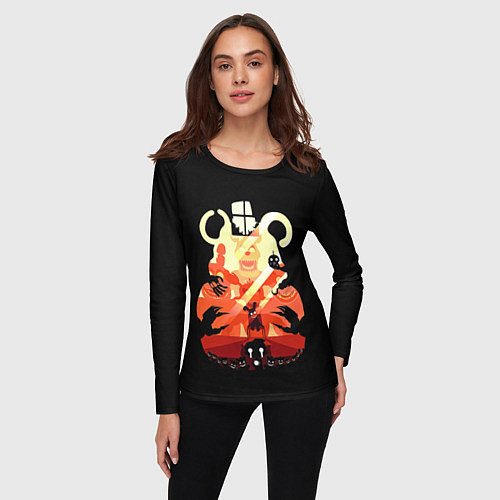 Женский лонгслив Fnaf Horror / 3D-принт – фото 3