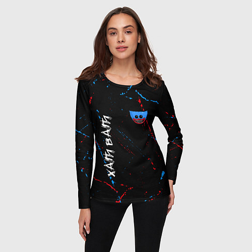 Женский лонгслив ХАГИ ВАГИ Гранж / 3D-принт – фото 3