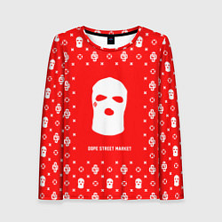 Лонгслив женский Узор Red Ski Mask Dope Street Market, цвет: 3D-принт