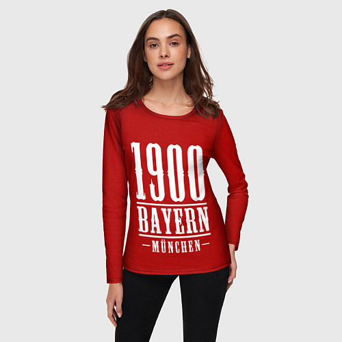 Женский лонгслив Бавария Bayern Munchen / 3D-принт – фото 3