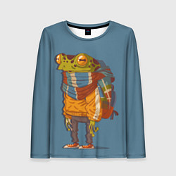 Лонгслив женский Лягуха-путешественица, цвет: 3D-принт