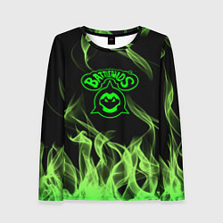 Лонгслив женский Battletoads боевые жабы огонь, цвет: 3D-принт