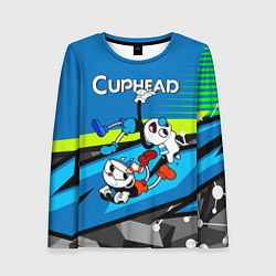 Лонгслив женский 2 чашечки cuphead, цвет: 3D-принт