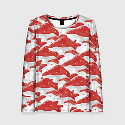 Лонгслив женский Мухоморы - fly agaric, цвет: 3D-принт