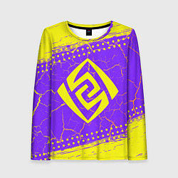 Лонгслив женский GENSHIN IMPACT - ГЕО Краски, цвет: 3D-принт