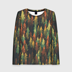 Лонгслив женский Spruce forest, цвет: 3D-принт