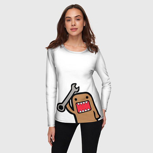 Женский лонгслив Domo-Kun с инструментом / 3D-принт – фото 3