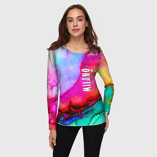 Женский лонгслив Milano Fashion pattern / 3D-принт – фото 3