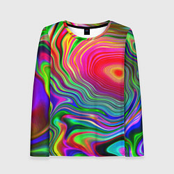 Лонгслив женский Expressive pattern Neon, цвет: 3D-принт