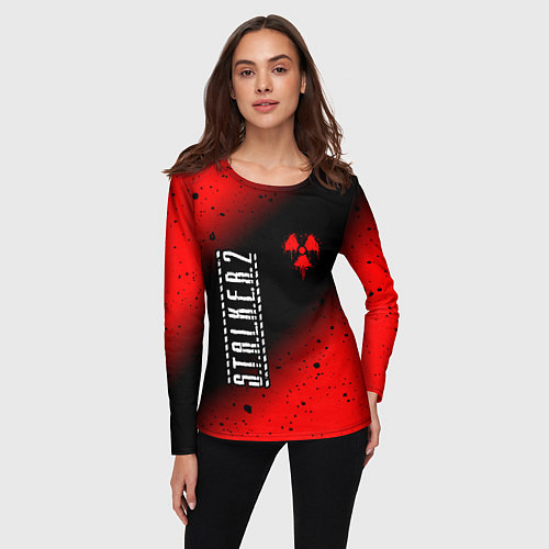 Женский лонгслив С Т А Л К Е Р 2 Минимализм / 3D-принт – фото 3