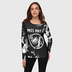 Лонгслив женский Miss May I КОТ Камуфляж, цвет: 3D-принт — фото 2