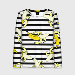 Лонгслив женский Banana pattern Summer, цвет: 3D-принт