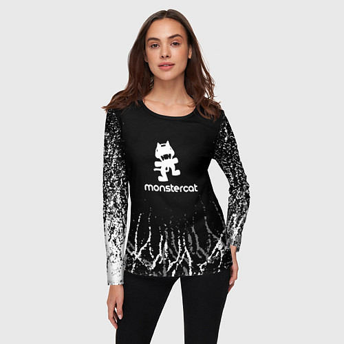 Женский лонгслив Monstercat / 3D-принт – фото 3