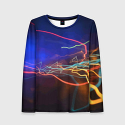 Лонгслив женский Neon vanguard pattern Lightning Fashion 2023, цвет: 3D-принт
