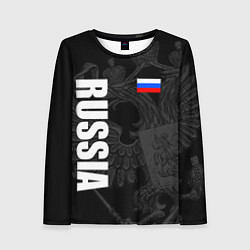 Женский лонгслив RUSSIA - BLACK EDITION