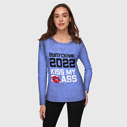 Лонгслив женский Выпускник 2022!, цвет: 3D-принт — фото 2