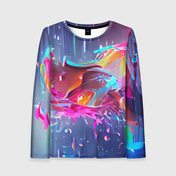 Женский лонгслив Neon splashes