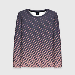 Женский лонгслив Паттерн в горошек
