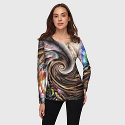 Лонгслив женский Картина-абстракция Ураган, цвет: 3D-принт — фото 2