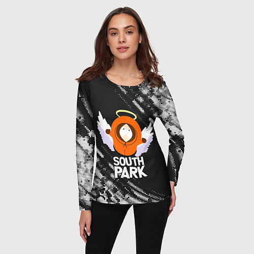 Женский лонгслив Южный парк - Кенни Kenny ангел / 3D-принт – фото 3