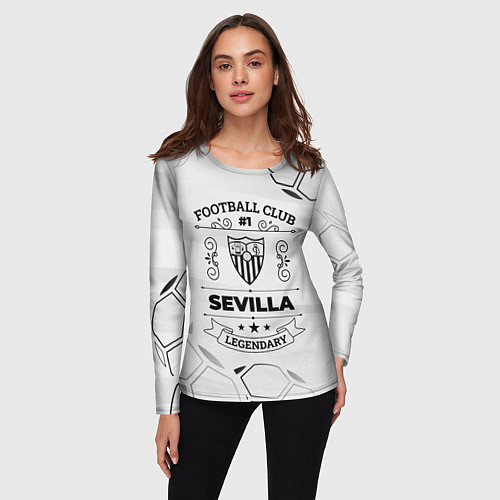 Женский лонгслив Sevilla Football Club Number 1 Legendary / 3D-принт – фото 3