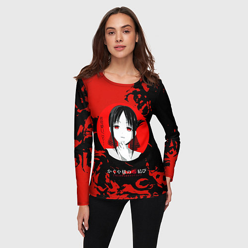Женский лонгслив Love is war Госпожа Кагуя Синомия / 3D-принт – фото 3